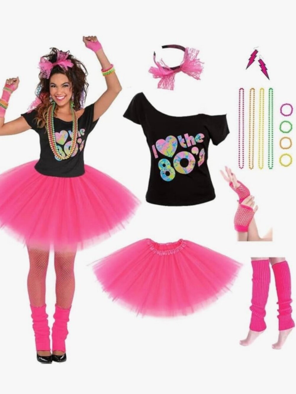 NEW 80's Retro Themed Women's Costume -Sz XLarge-Cruise, Theme Night, Halloween